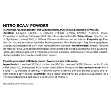 ESN Nitro BCAA Powder, Raspberry Iced-Tea, 500g - 3